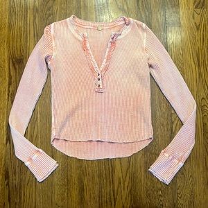 Free People waffle top size M euc